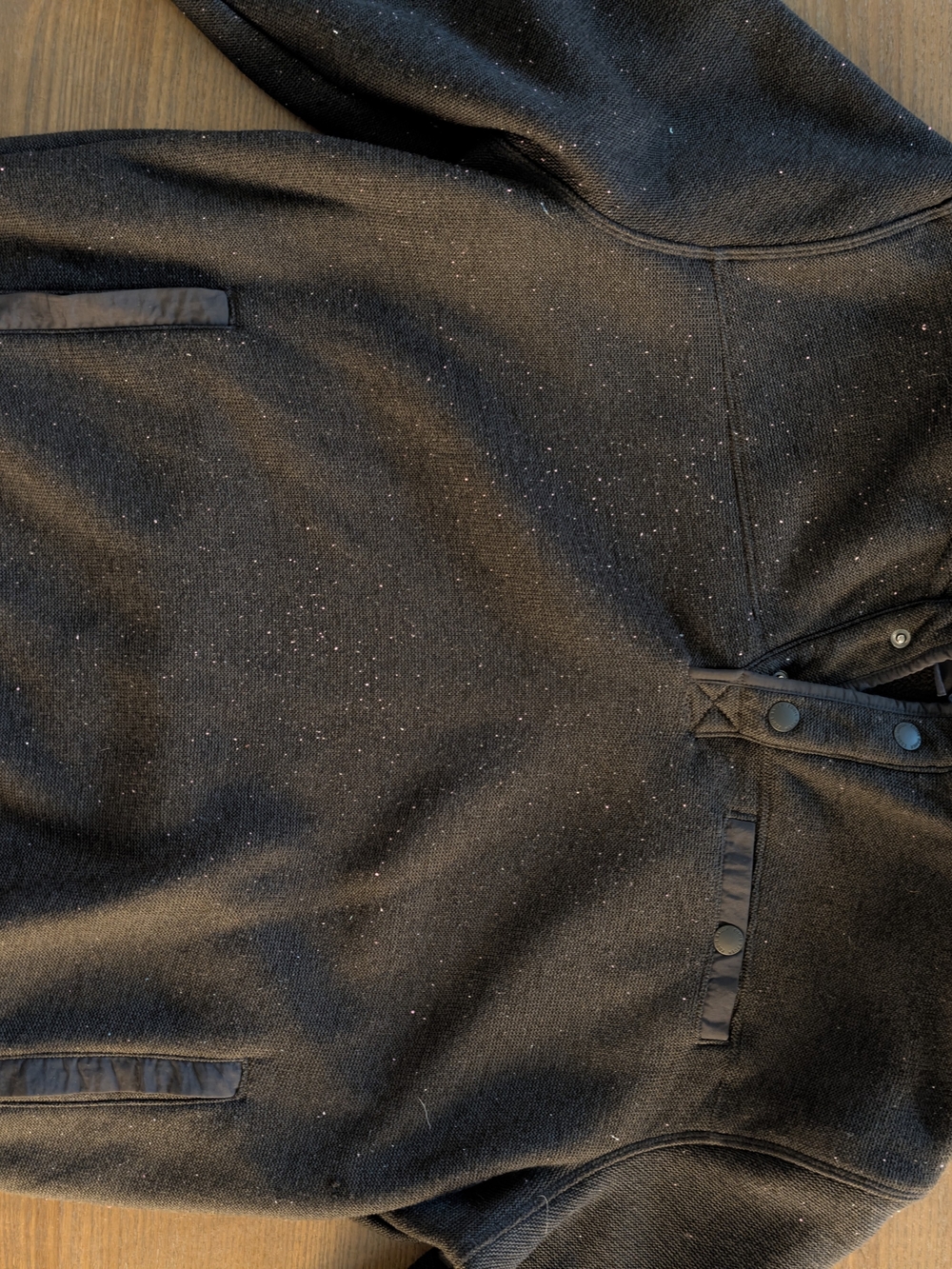 Men's Black Snap-Button Bomber Jacket
